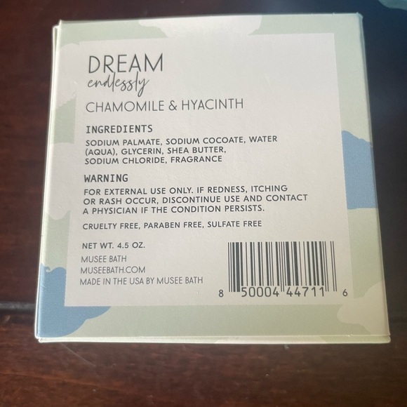 Musee Dream Endlessly Bar Soap & Summer Breeze Bath Balm bomb NWT - Picture 2 of 3